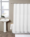 Hermosa Collection Waffle Fabric Shower Curtain (72 x 72, White)