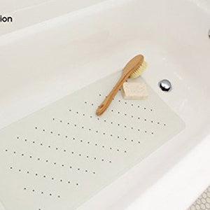 ANTI-BACTERIAL, BPA FREE & LATEX ALLERGEN FREE Rubber Bath Mat No.1 Rated bathtub mat for baby protection - 30” L x 14” W