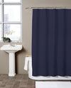 Hermosa Collection Waffle Fabric Shower Curtain (72 x 72, Navy Blue)