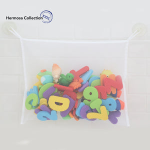 #1 Rated Bath Toy Organizer - Washable Mold Resistant Large Storage Bag for Bathtub & Shower Toys + 2 FREE Additional Heavy Duty Suction Hooks