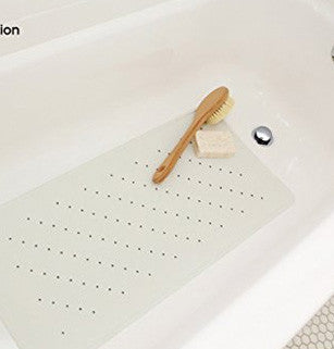 ANTI-BACTERIAL, BPA FREE & LATEX ALLERGEN FREE Rubber Bath Mat No.1 Rated bathtub mat for baby protection - 30” L x 14” W