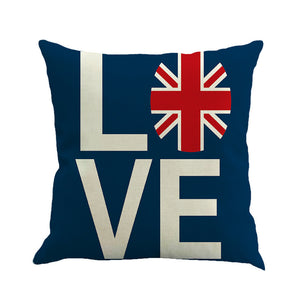 Love Britain Decorative Pillowcase 18 x 18 In