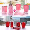 5 Pcs Resin Bathroom Accessories Set - Soap Dish, Toothbrush Holder, Lotion Dispenser, and Tumblers