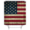 Retro American Flag Pattern Custom Shower Curtain Polyester Fabric